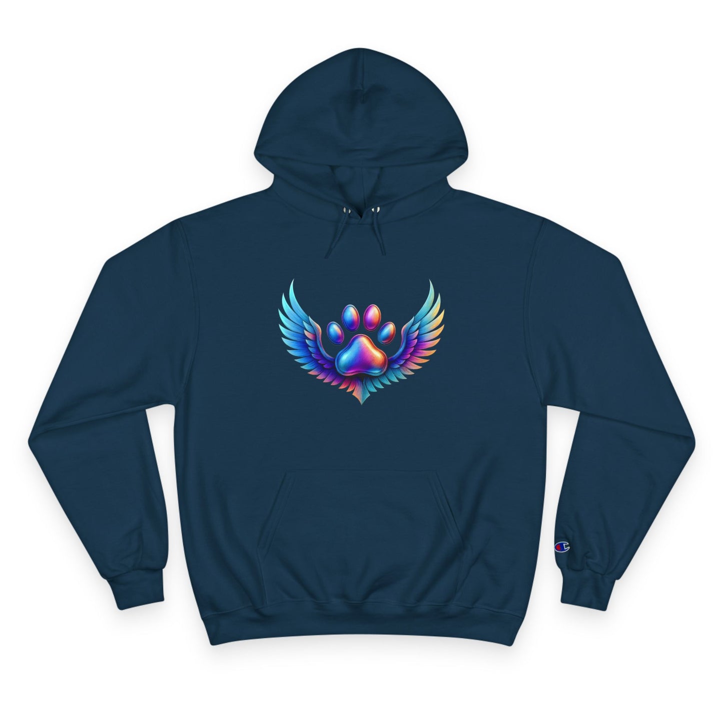 Colorful Paw Print Champion Hoodie