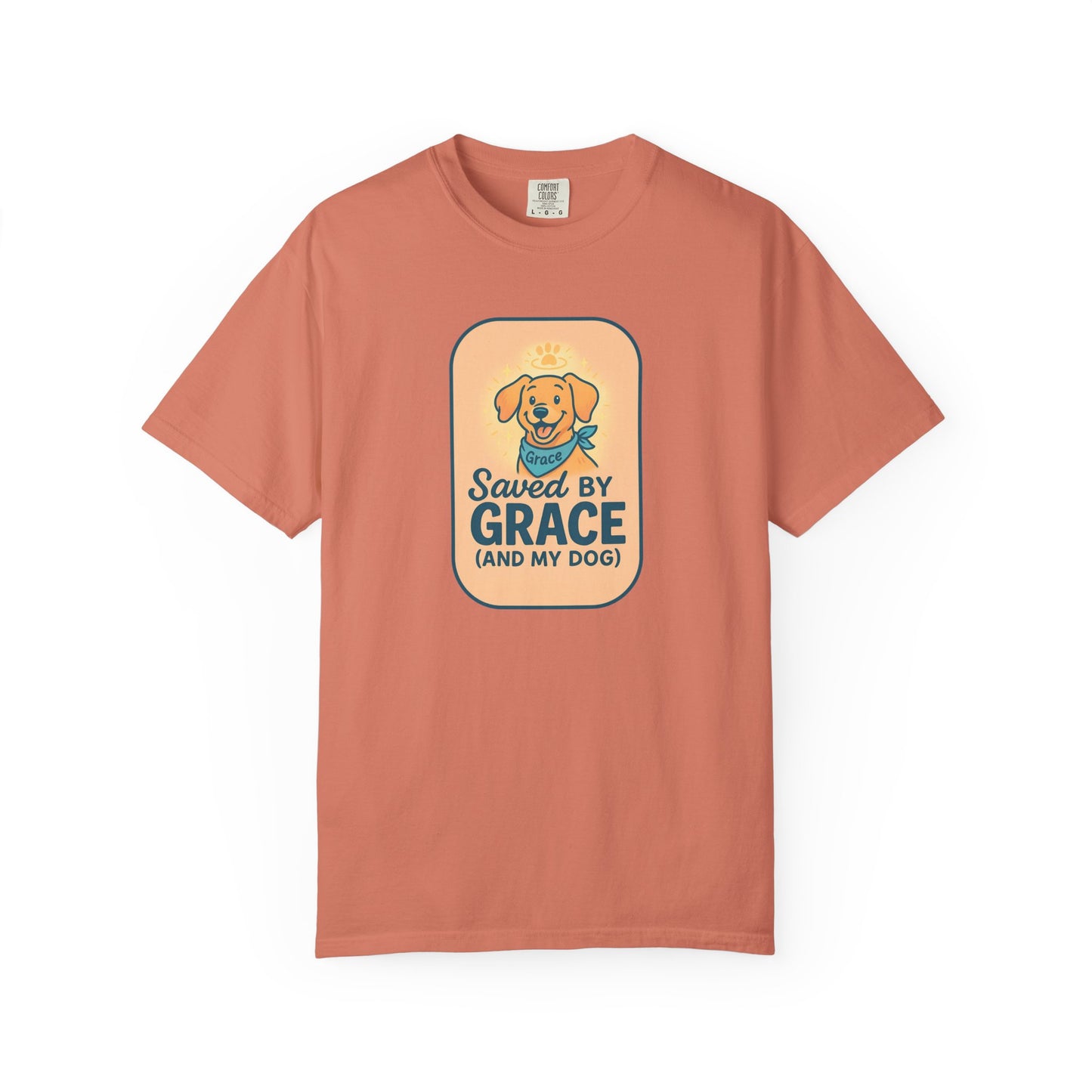 Dog Lover's Saved by Grace T-Shirt, Pet Lover Gift, Casual Tee, Birthday, Dog Adoption, Unisex Fashion, Cute Animal Shirt