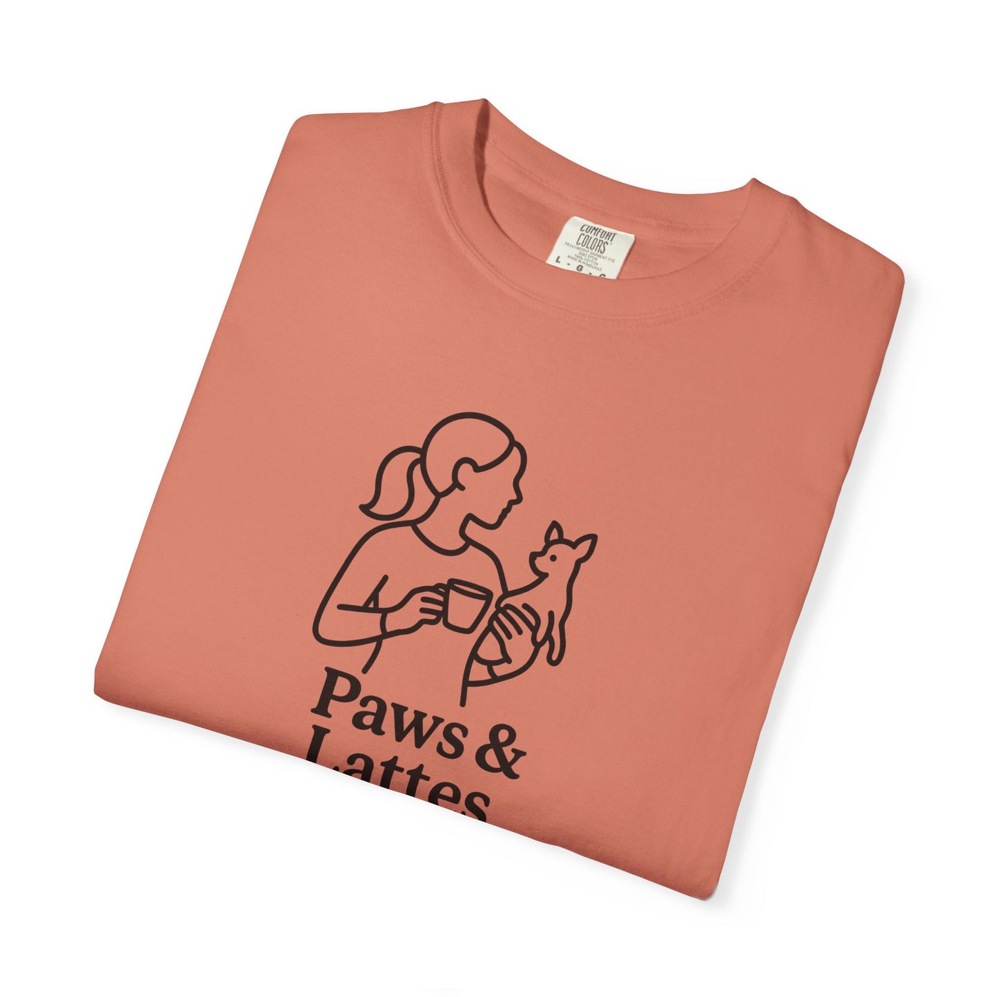 Paws & Lattes Unisex Garment-Dyed T-Shirt, Cute Pet Lover Tee, Coffee Lover Shirt, Animal Adoption Gift, Birthday Gift for Dog Lovers, [...]