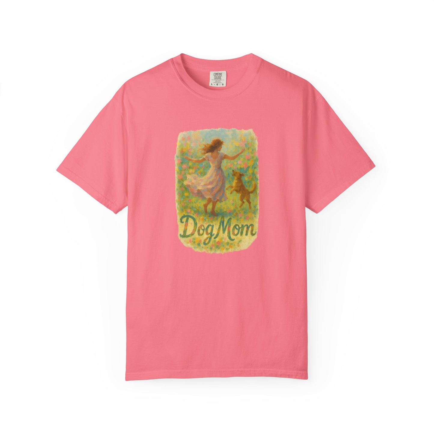 Dog Mom T-Shirt, Cute Animal Lover Tee, Gift for Pet Moms, Garment-Dyed T-Shirt, Casual Summer Shirt, Birthday Gift, Dog Lover Merchandise