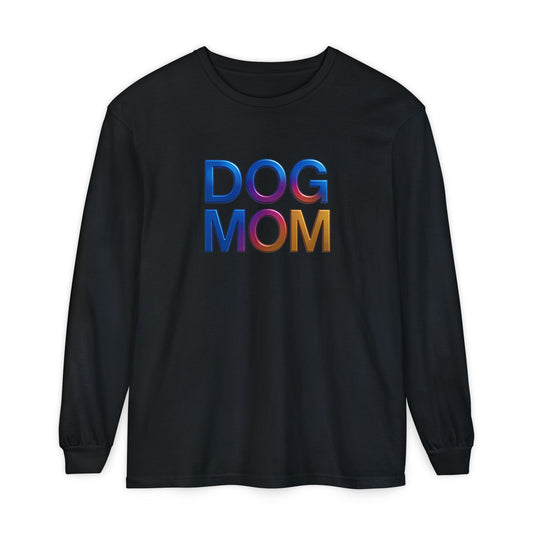Dog Mom Long Sleeve Tee - Perfect Gift for Pet Lovers, Casual Wear, Dog Mom Apparel, Cozy Fashion