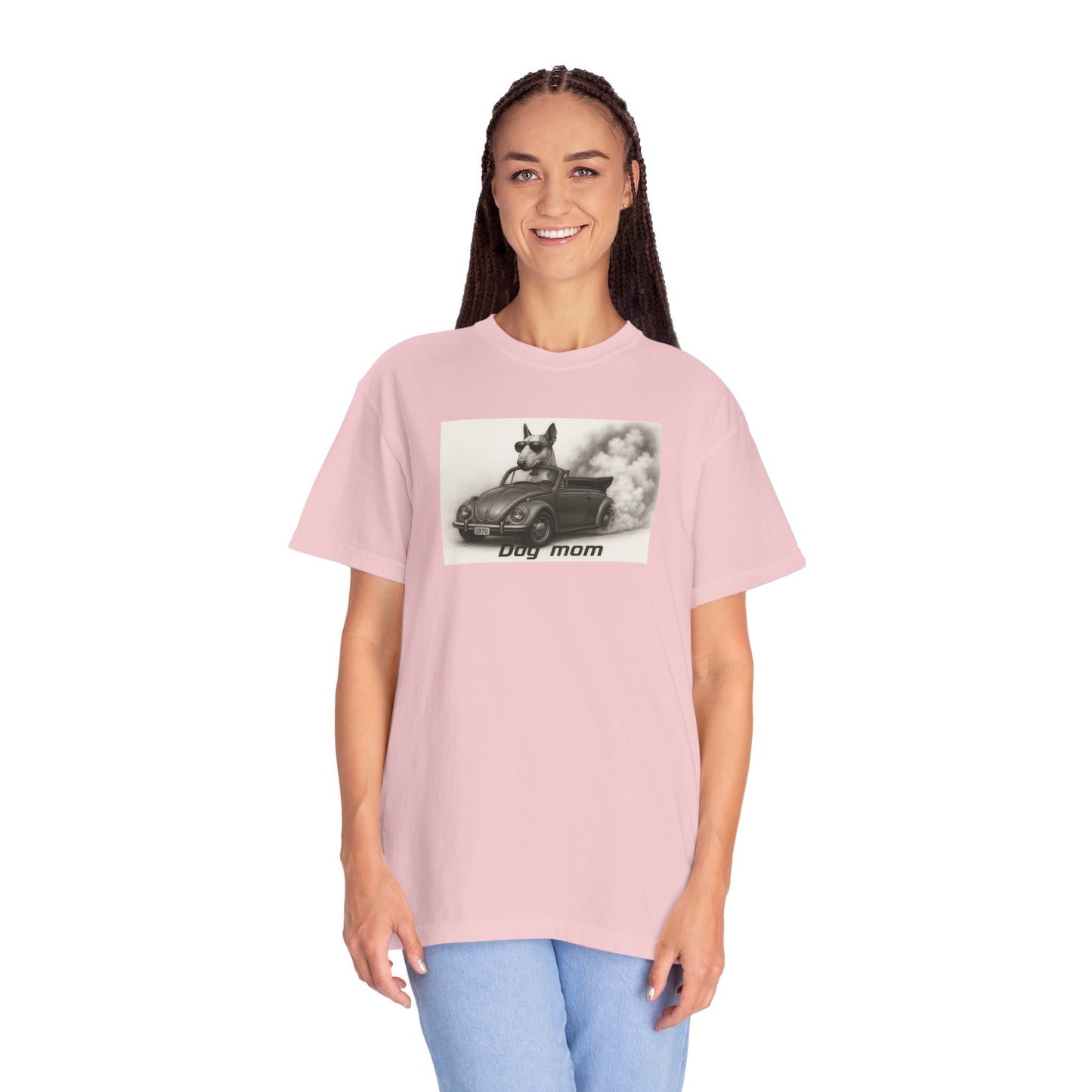 Dog Mom - Bull Terrier - “Cool Dogs in Cool Cars” T-Shirt Collection