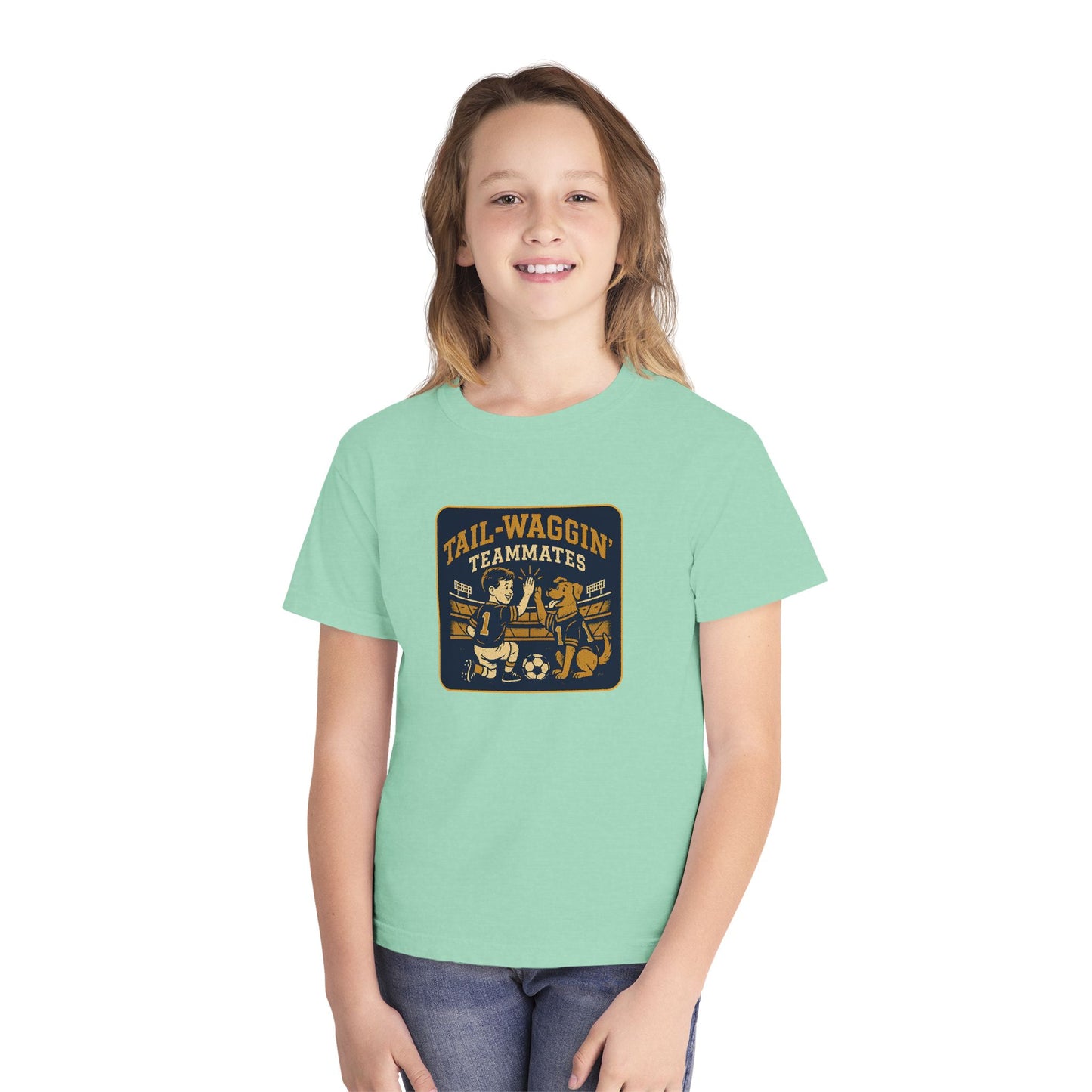 Youth Tail-Waggin' Teammates Midweight Tee