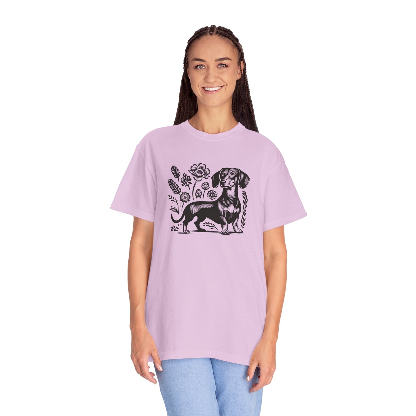 Floral Dachshund T-Shirt