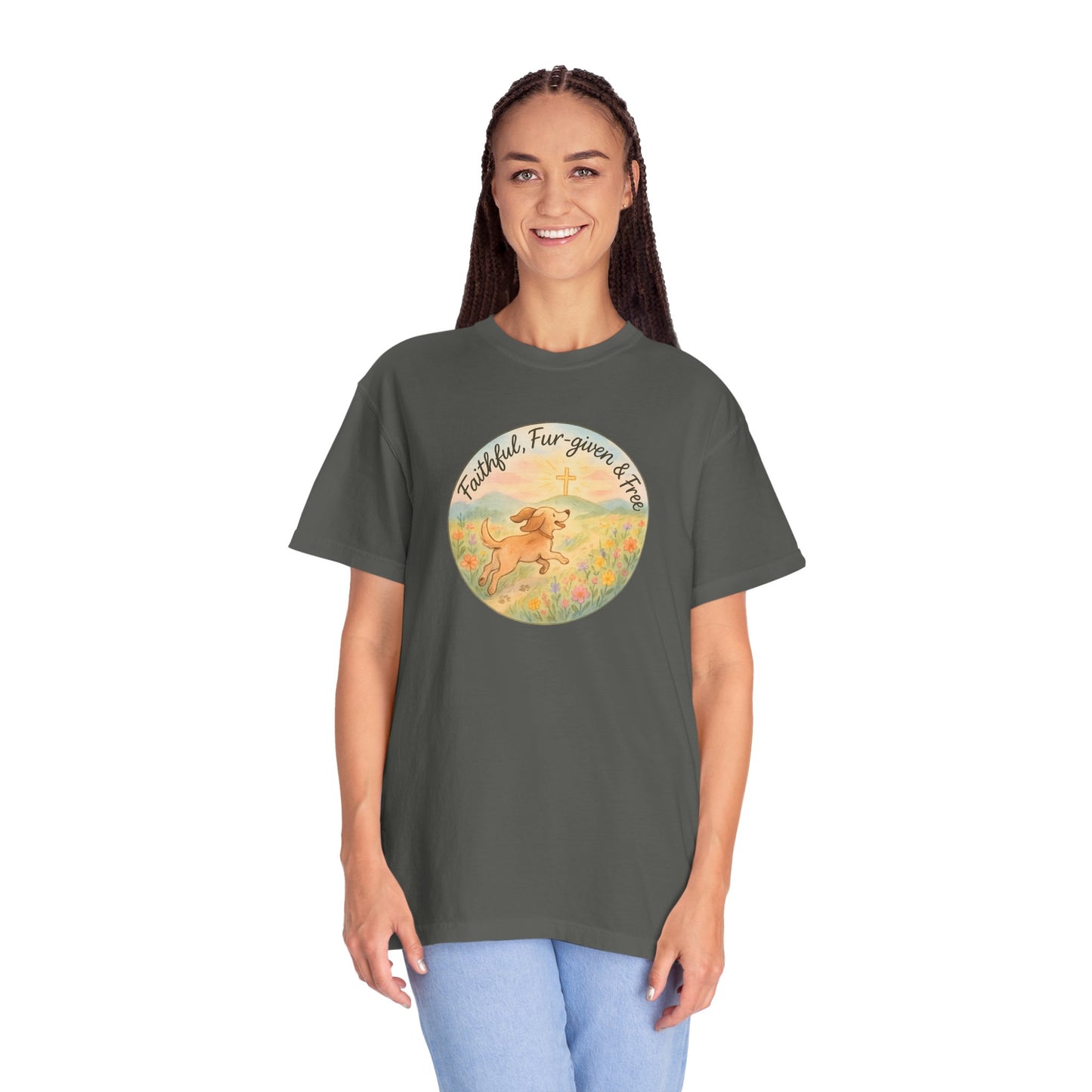 Faithful Dog Lover T-Shirt, Garment-Dyed Tee, Perfect Gift for Dog Owners, Pet Lovers, Animal Rescue Advocates, Casual Wear