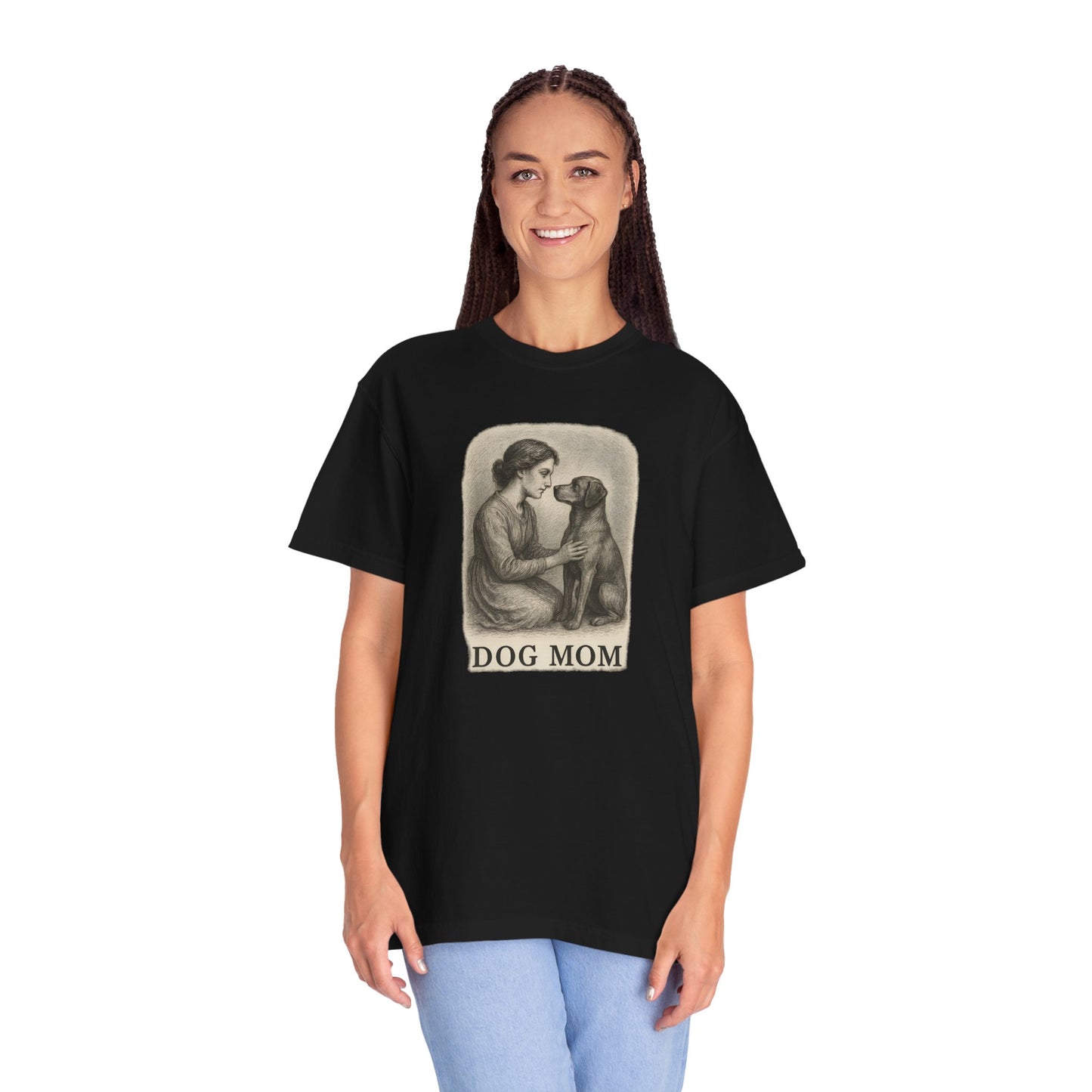 Dog Mom Unisex T-Shirt, Cozy Gift for Pet Lovers, Vintage Style Tee, Cute Dog Owner Shirt, Ideal for Birthdays and Holidays