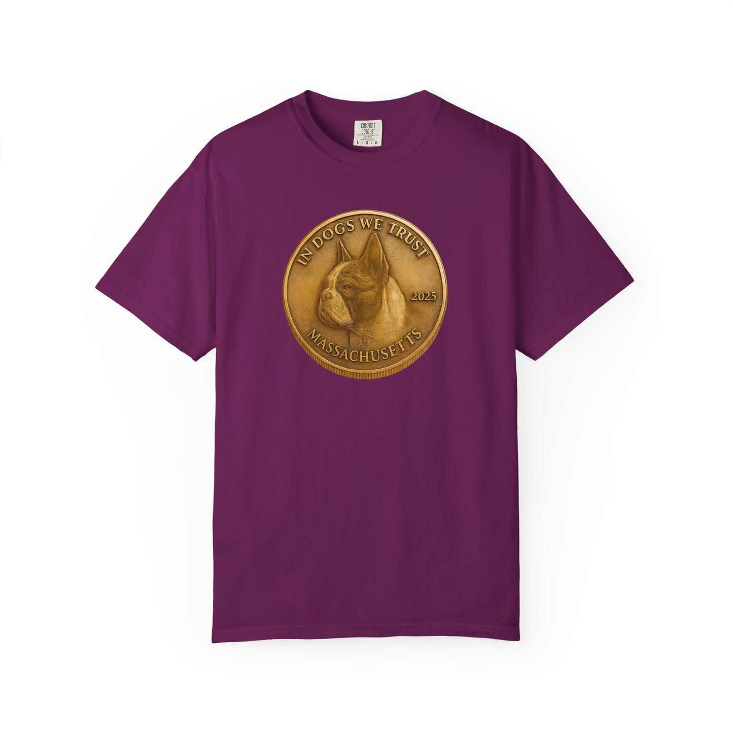 Massachusetts State Coin T-Shirt Collection - Proud Dog Breed Illustrations
