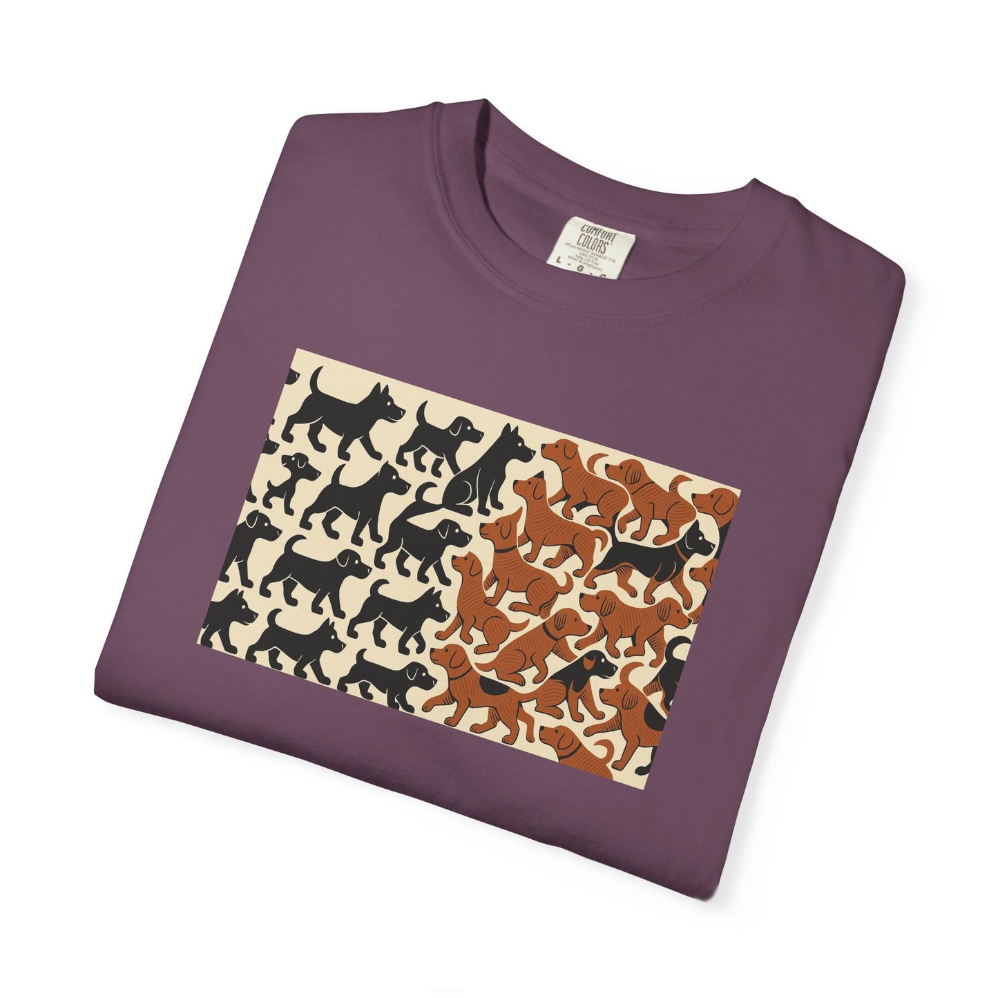Vintage Dog Print Unisex T-Shirt - Casual Wear for Animal Lovers