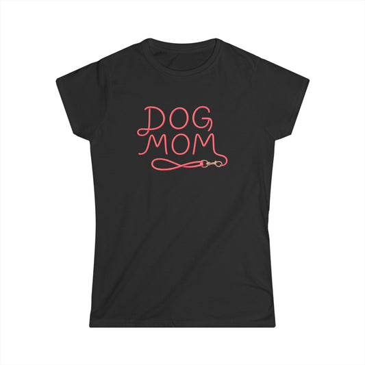 Dog Mom Softstyle Tee, Dog Lover Shirt, Pet Parent Gift, Casual Dog Mom Apparel, Birthday Gift for Dog Owners