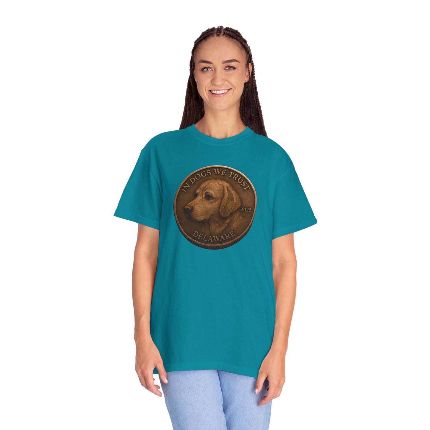 Delaware State Coin T-Shirt Collection - Proud Dog Breed Illustrations