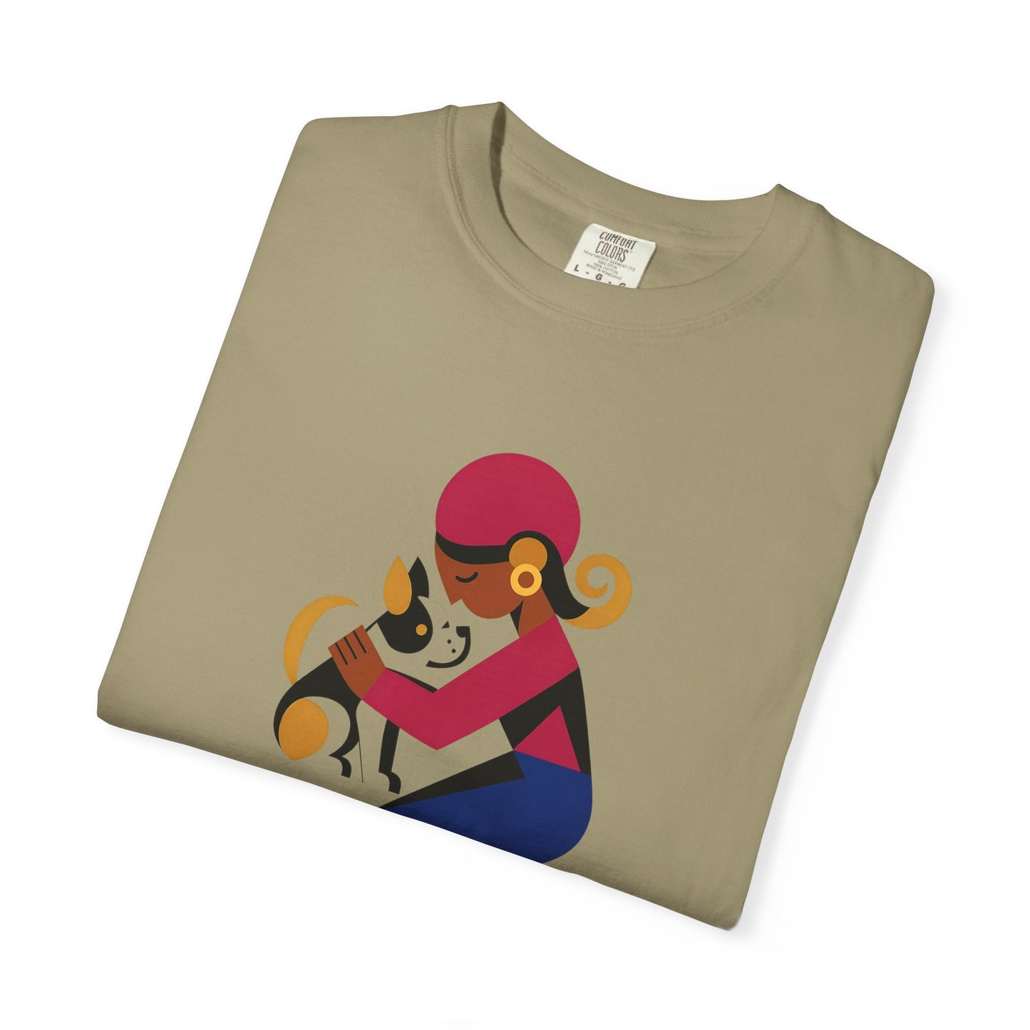 Dog Mom Garment-Dyed T-Shirt, Gift for Dog Lovers, Casual Wear, Pet Owner Apparel, Mother's Day Gift, Animal Lover Tee