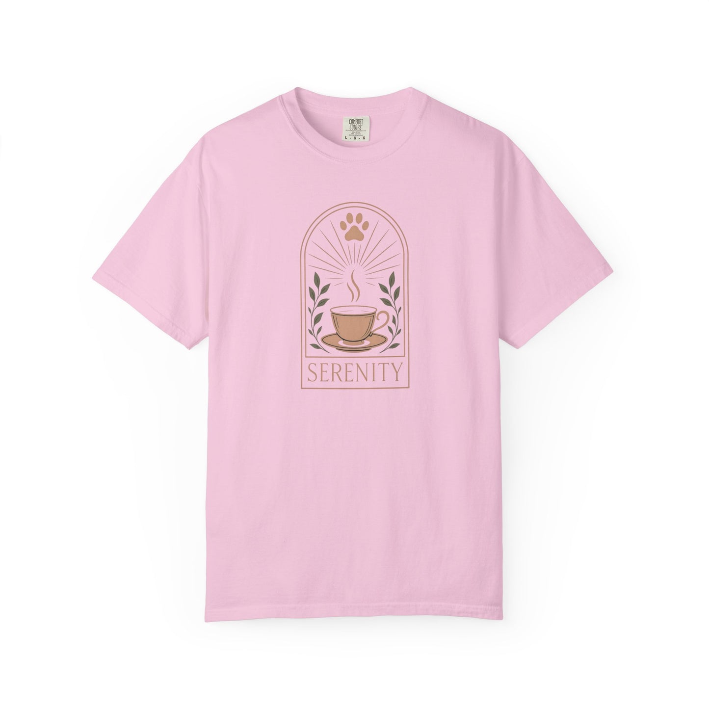 Serenity Coffee and Paws T-Shirt, Unisex Garment-Dyed Tee for Comfort, Perfect Gift for Pet Owners, Relaxation Apparel, Summer Casual [...]