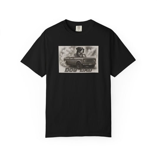 Dog Dad - Swiss Mountain Dog - Cool Dogs in Cool Cars T-Shirt Collection | Funny Dog Lover Apparel for Men
