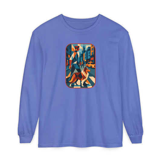 City Walk Tee for Animal Lovers, Casual Wear, Gift for Him/Her, Art-Inspired Apparel, Unique Artwork T-Shirt