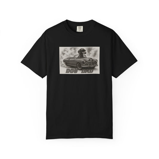 Dog Dad - Dachshund - Cool Dogs in Cool Cars T-Shirt Collection | Funny Dog Lover Apparel for Men