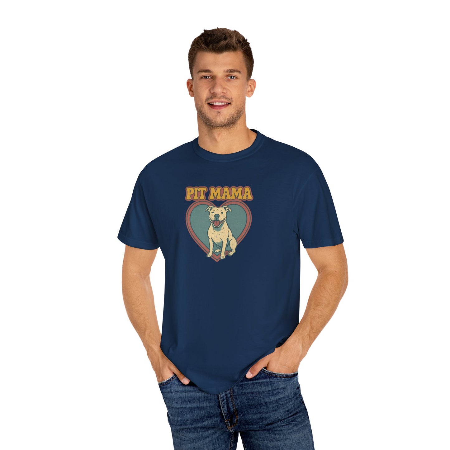 Pit Mama Unisex T-Shirt - Perfect Gift for Dog Lovers, Pet Owners, Animal Rescue Advocates, Dog Mom Apparel