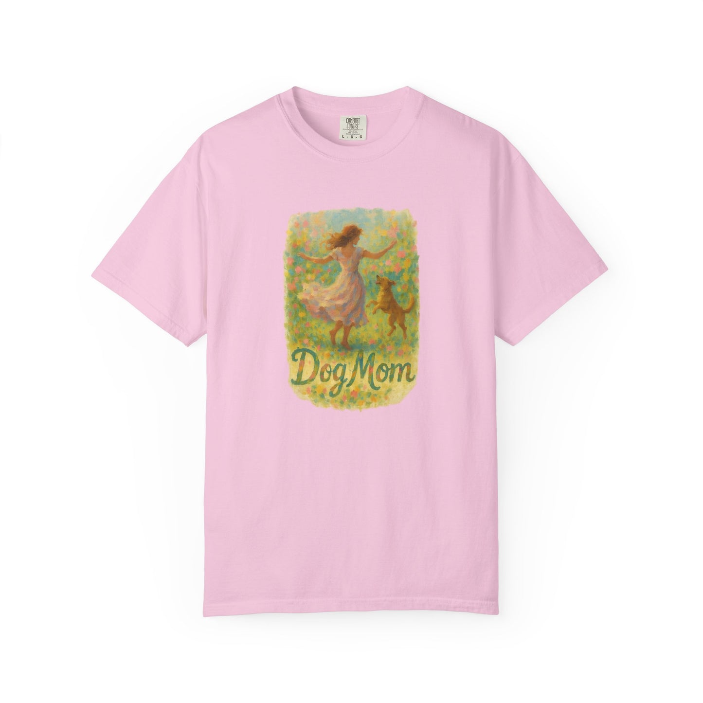 Dog Mom T-Shirt, Cute Animal Lover Tee, Gift for Pet Moms, Garment-Dyed T-Shirt, Casual Summer Shirt, Birthday Gift, Dog Lover Merchandise