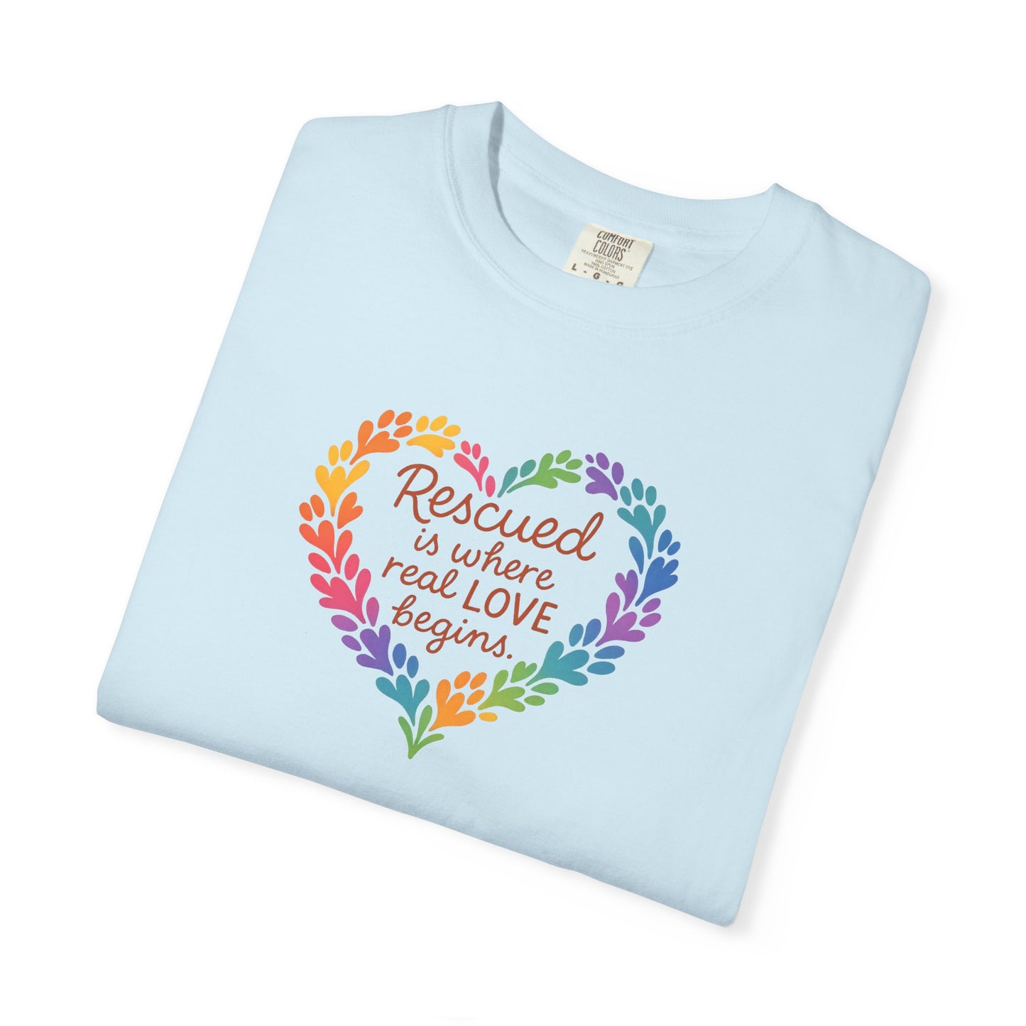 Heartwarming Rescue T-Shirt for Animal Lovers, Gift for Pet Owners, Adoption Day, Love Your Pet, Eco-Friendly Apparel
