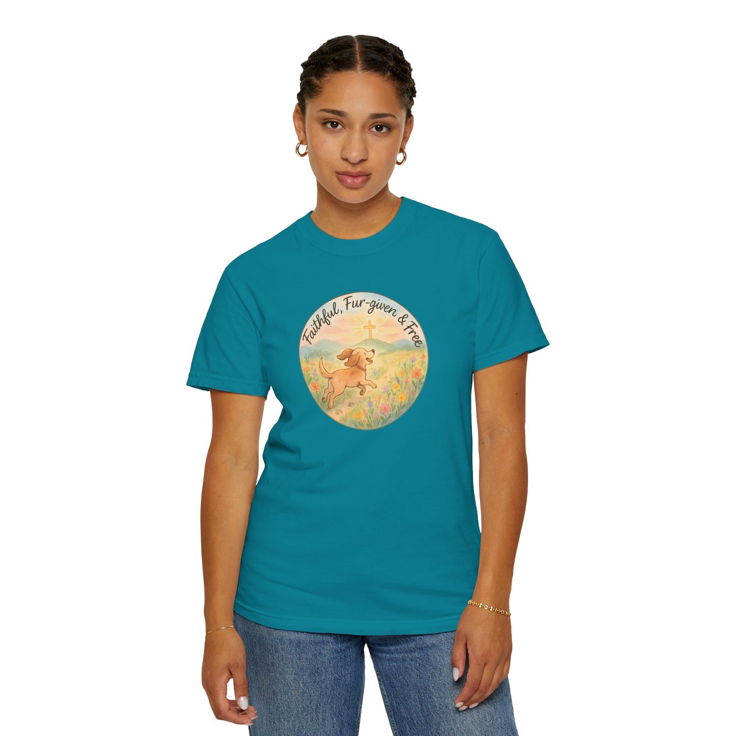 Faithful Dog Lover T-Shirt, Garment-Dyed Tee, Perfect Gift for Dog Owners, Pet Lovers, Animal Rescue Advocates, Casual Wear