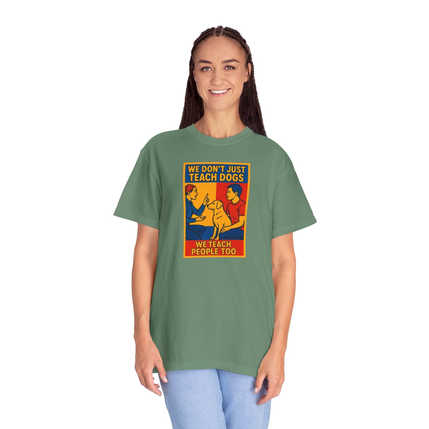 Teach Love Unisex T-shirt | Dog Training Humor Tee, Pet Lover Gift, Casual Wear, Funny Animal Shirt, Teacher Appreciation