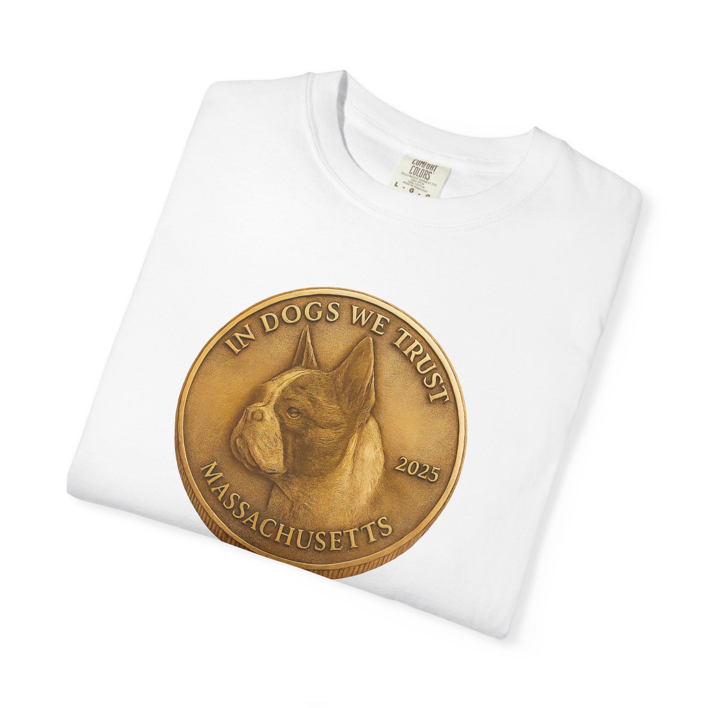 Massachusetts State Coin T-Shirt Collection - Proud Dog Breed Illustrations
