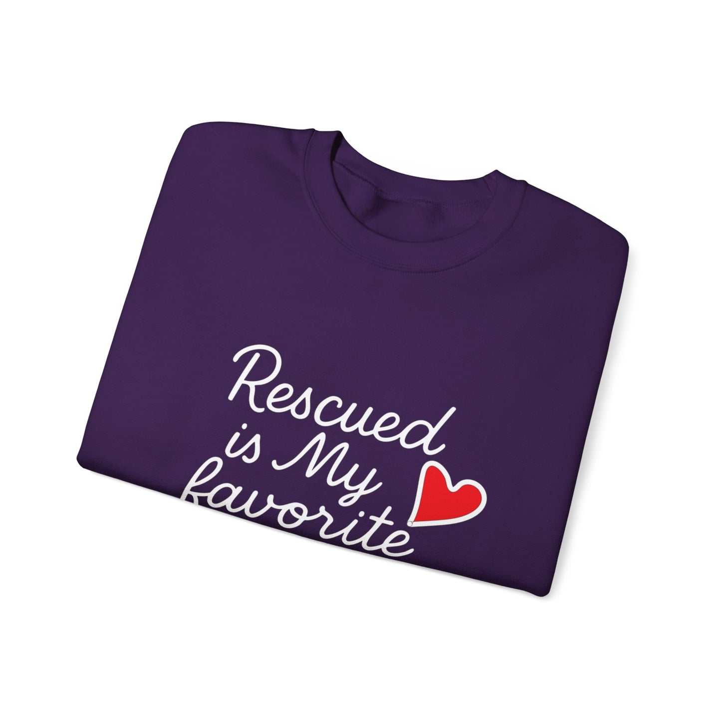 ❤️ Rescued Is My Favorite Breed – Cozy Statement Sweatshirt