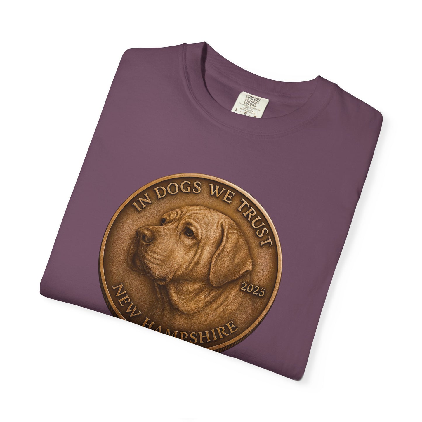 New Hampshire State Coin T-Shirt Collection - Proud Dog Breed Illustrations