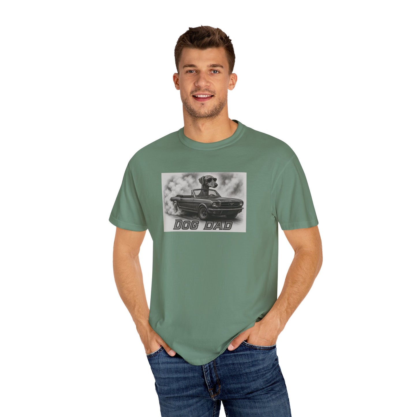 Dog Dad - Azawakh - Cool Dogs in Cool Cars T-Shirt Collection | Funny Dog Lover Apparel for Men