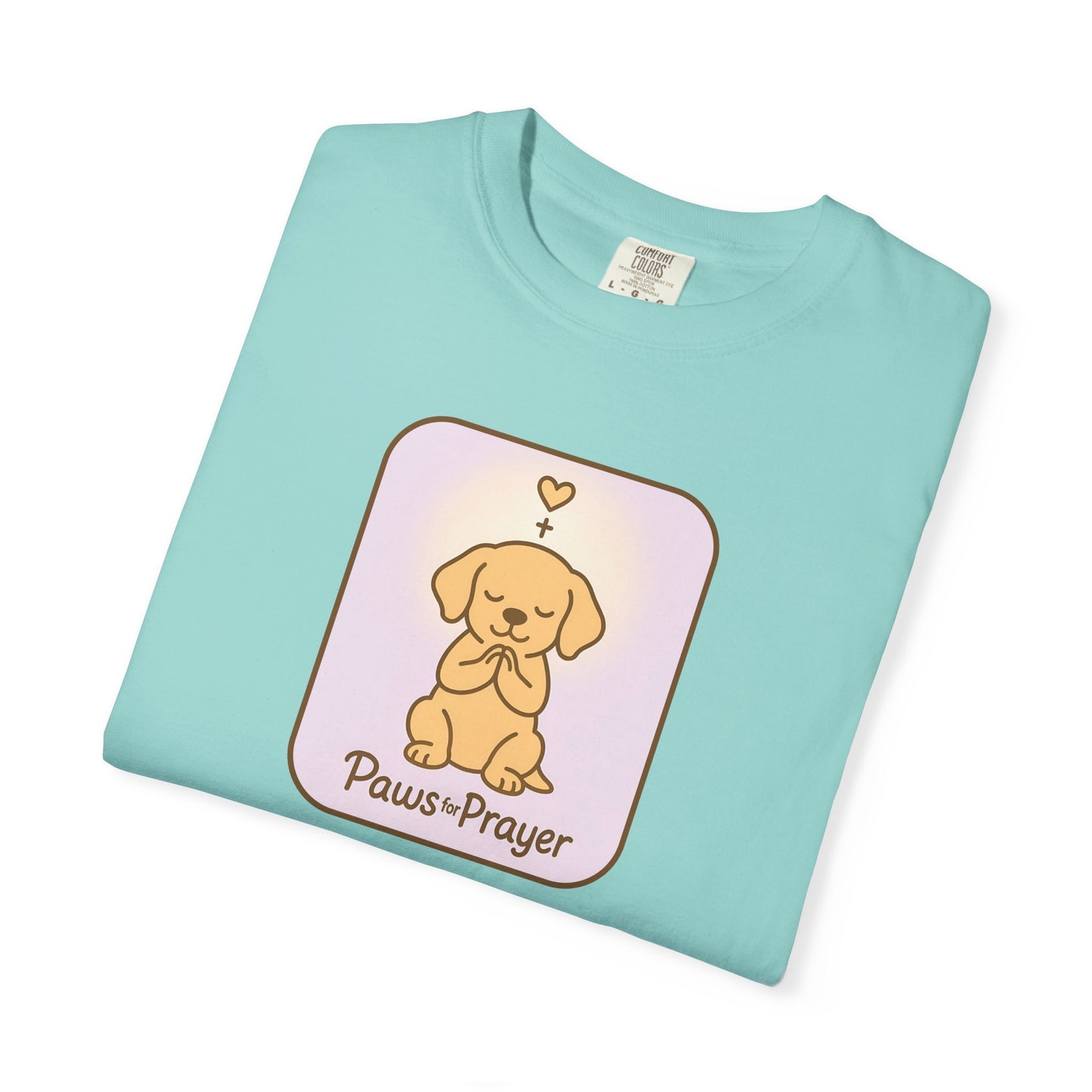 Prayerful Paws Unisex T-Shirt, Dog Lover Gift, Cute Pet Tee, Animal Prayer Shirt, Casual Animal Tees, Gift for Dog Owners