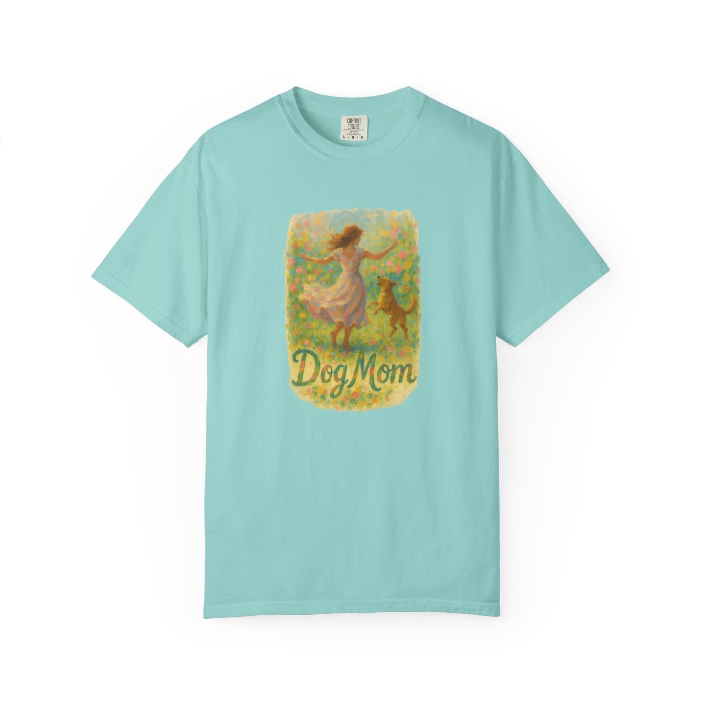 Dog Mom T-Shirt, Cute Animal Lover Tee, Gift for Pet Moms, Garment-Dyed T-Shirt, Casual Summer Shirt, Birthday Gift, Dog Lover Merchandise