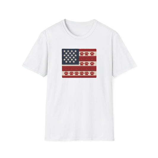 Patriotic Unisex T-Shirt with Flag Design, USA Pride Shirt, Everyday Wear, 4th of July Gift, Casual Style, American Flag Tee