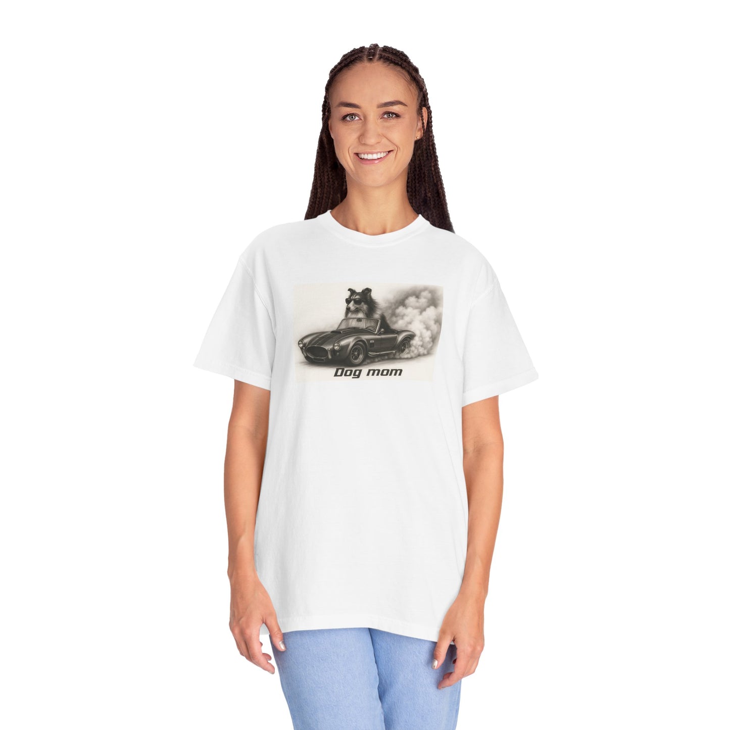 Dog Mom - Collie - “Cool Dogs in Cool Cars” T-Shirt Collection