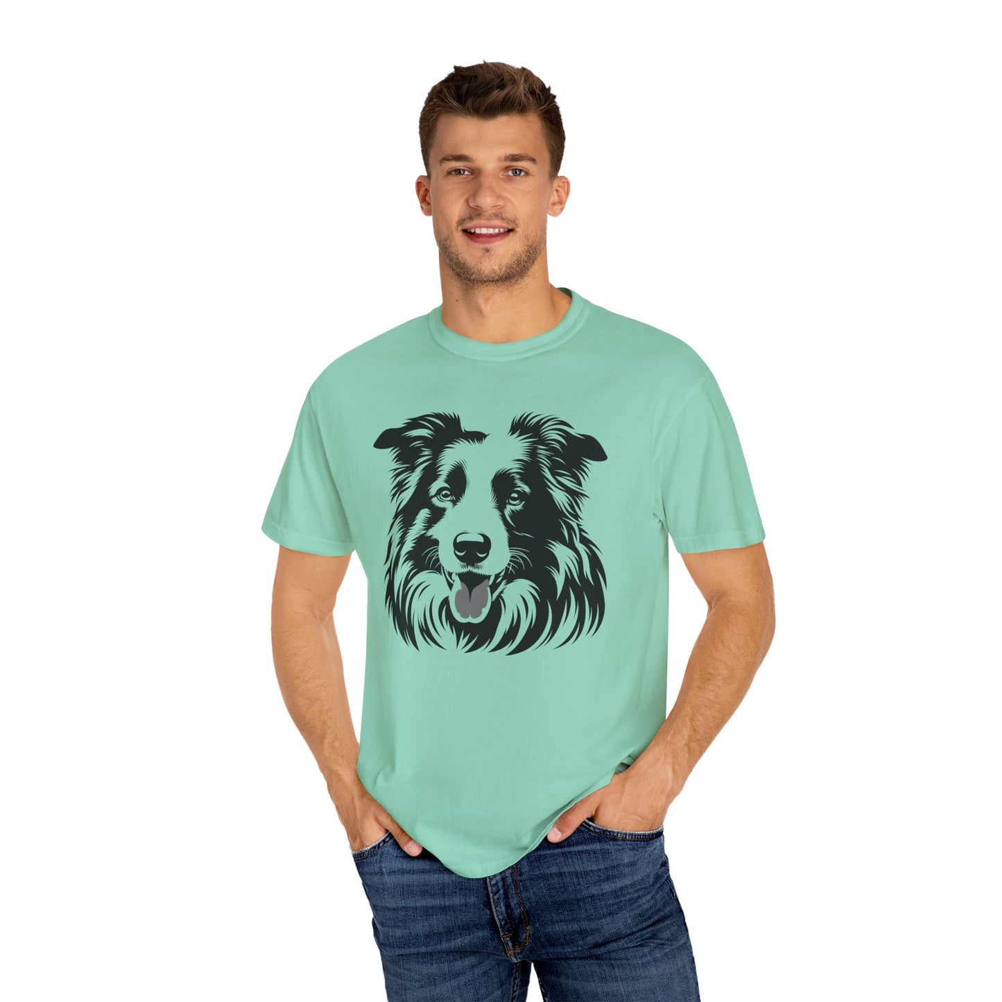 🖤 The Classic Collie – B/W Art Border Collie Tee - Perfect Gift for Dog Lovers