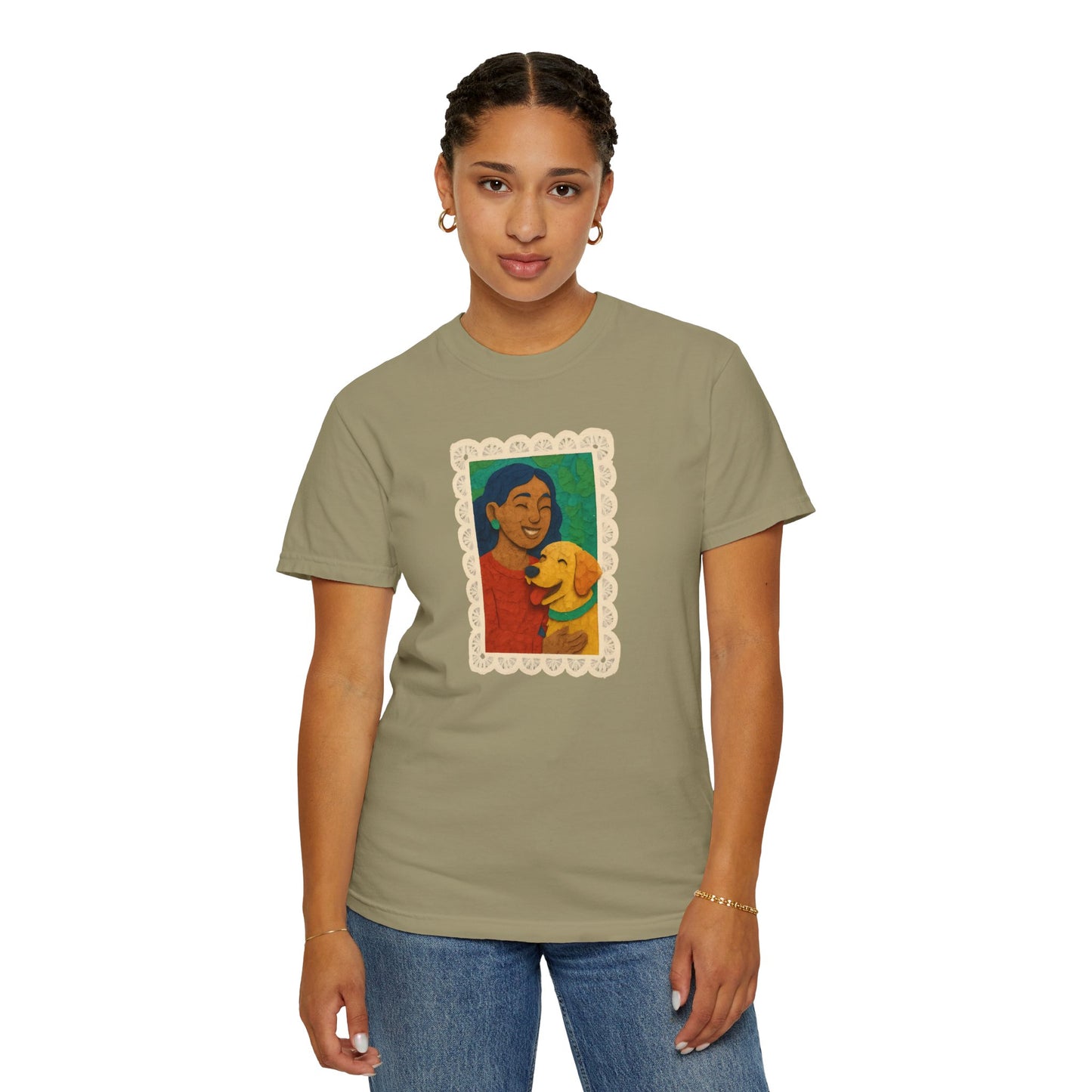 Dog Mom T-shirt - Unisex Garment-Dyed Tee for Dog Lovers