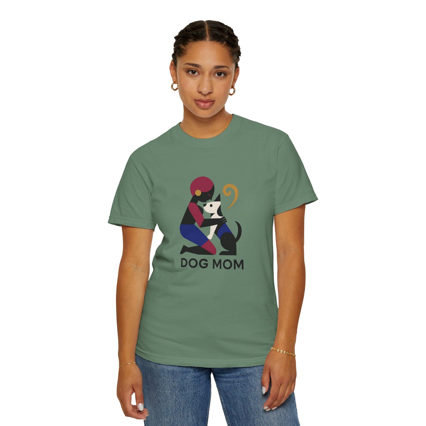 Dog Mom Unisex Garment-Dyed T-Shirt – Perfect Gift for Pet Lovers