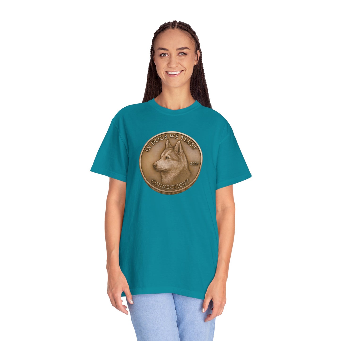 Connecticut State Coin T-Shirt Collection - Proud Dog Breed Illustrations