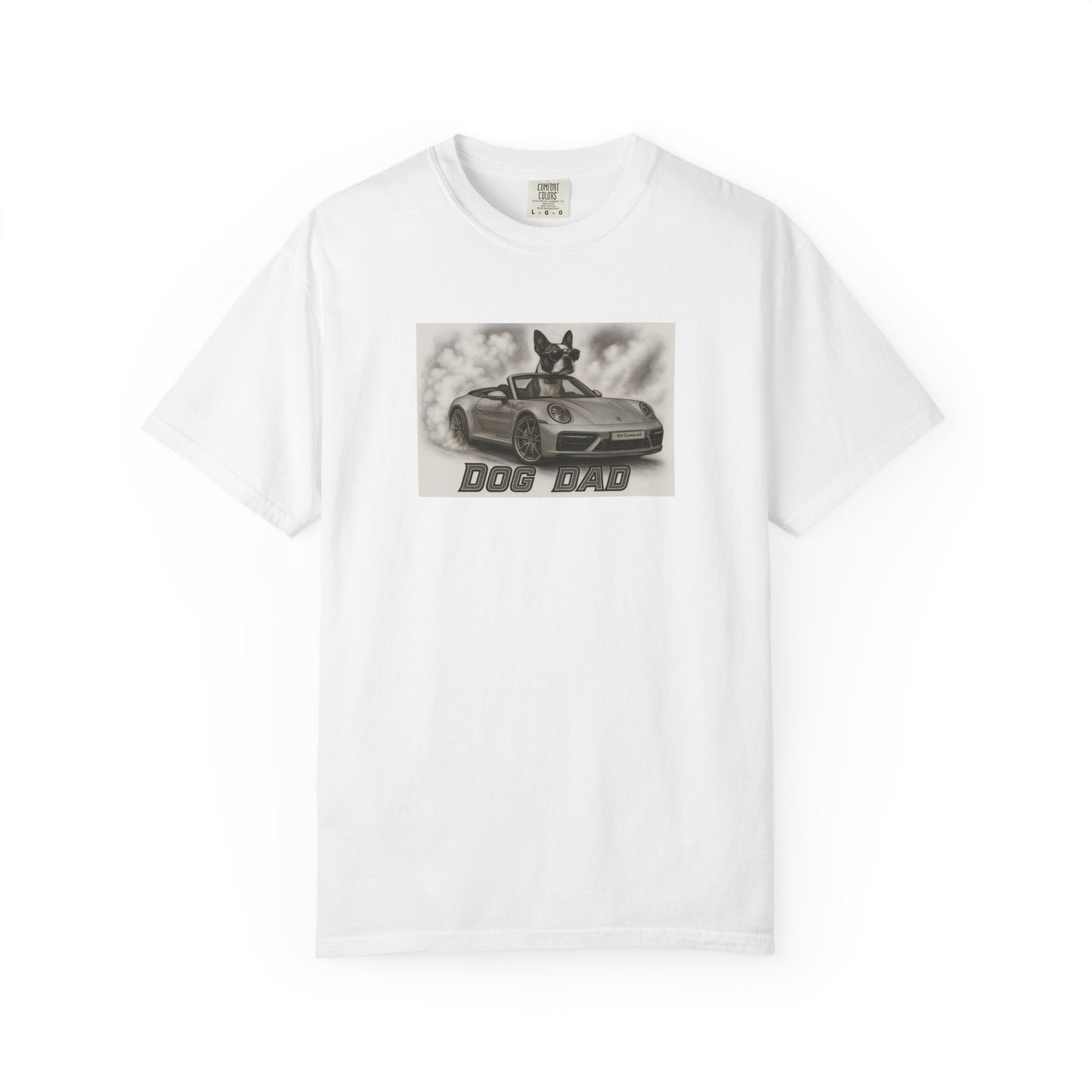 Dog Dad - Boston Terrier - Cool Dogs in Cool Cars T-Shirt Collection