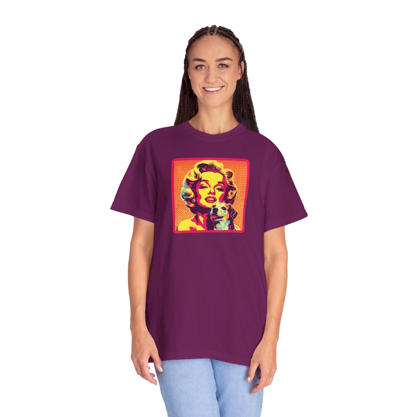 Vintage Dog Mom T-shirt - Unisex Garment-Dyed Tee for Dog Lovers