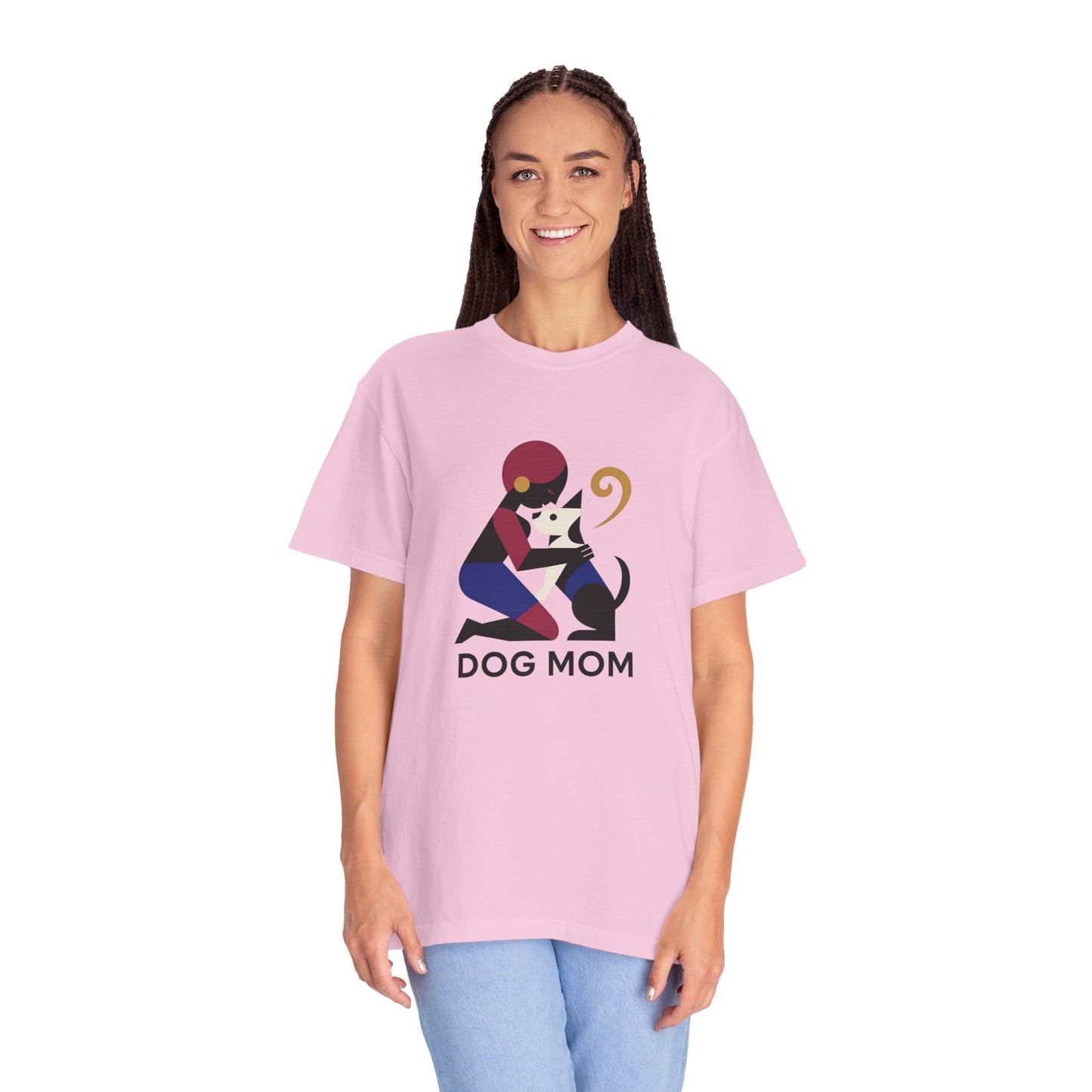 Dog Mom Unisex Garment-Dyed T-Shirt – Perfect Gift for Pet Lovers