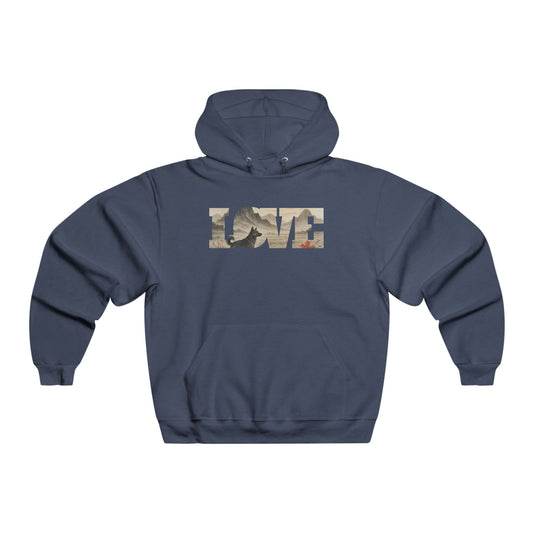 Men's Love Graphic Hooded Sweatshirt - Cozy and Stylish