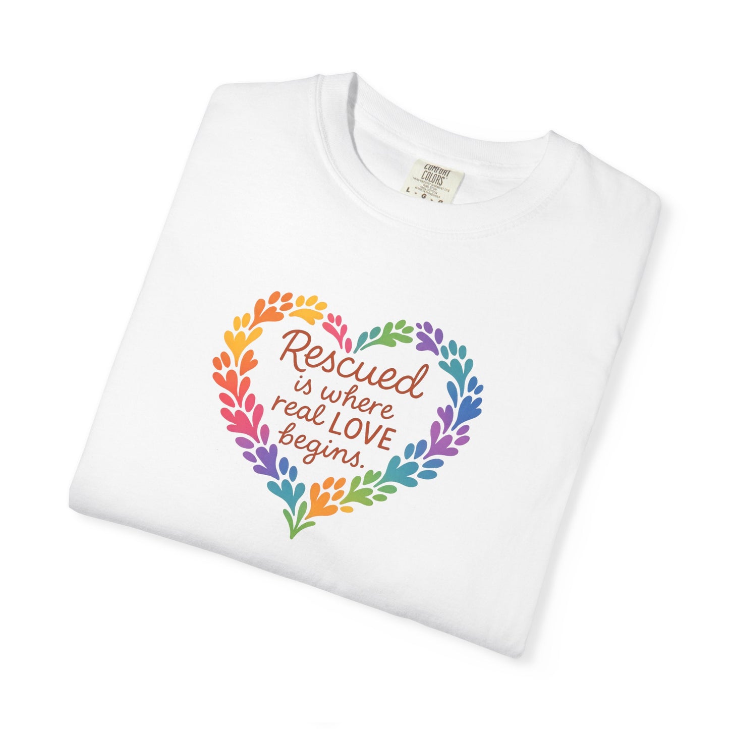 Heartwarming Rescue T-Shirt for Animal Lovers, Gift for Pet Owners, Adoption Day, Love Your Pet, Eco-Friendly Apparel