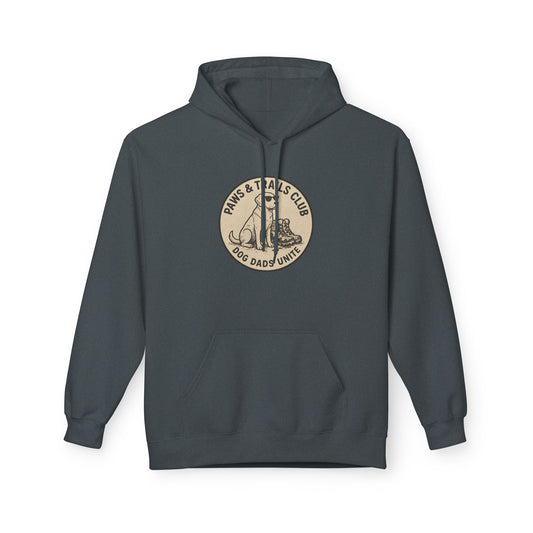 Dog Dad Fleece Hoodie, Unisex Softstyle Hooded Sweatshirt, Perfect Gift for Dog Lovers, Comfortable and Stylish
