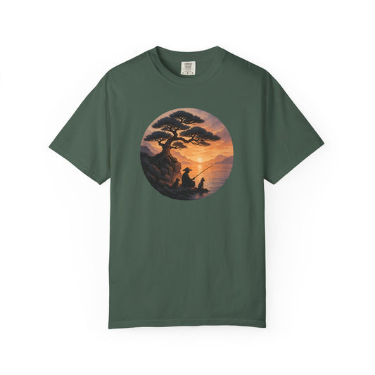 Vintage Sunset Fisherman Unisex T-shirt
