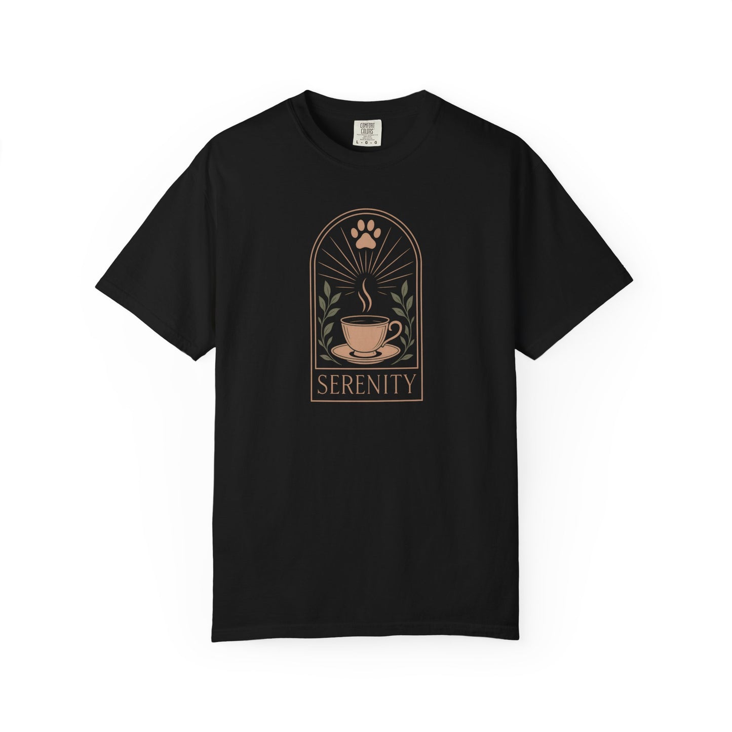 Serenity Coffee and Paws T-Shirt, Unisex Garment-Dyed Tee for Comfort, Perfect Gift for Pet Owners, Relaxation Apparel, Summer Casual [...]