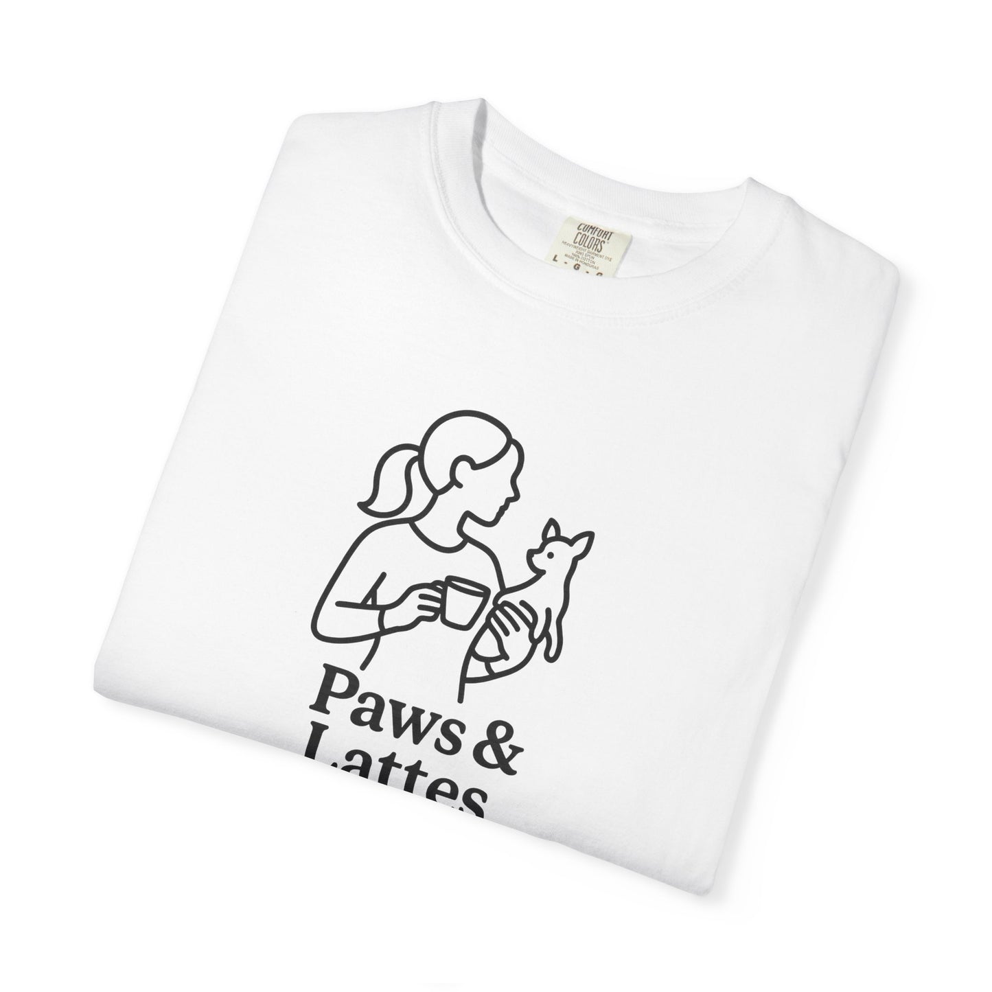 Paws & Lattes Unisex Garment-Dyed T-Shirt, Cute Pet Lover Tee, Coffee Lover Shirt, Animal Adoption Gift, Birthday Gift for Dog Lovers, [...]