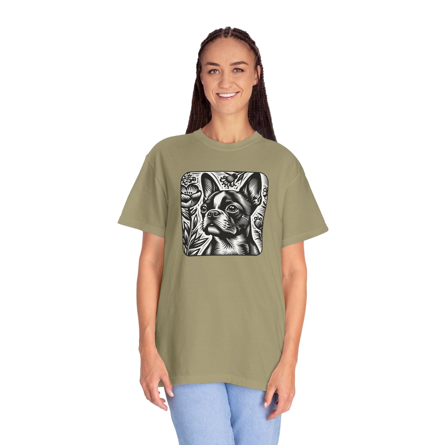 Vintage French Bulldog T-Shirt - Unisex Garment-Dyed Tee