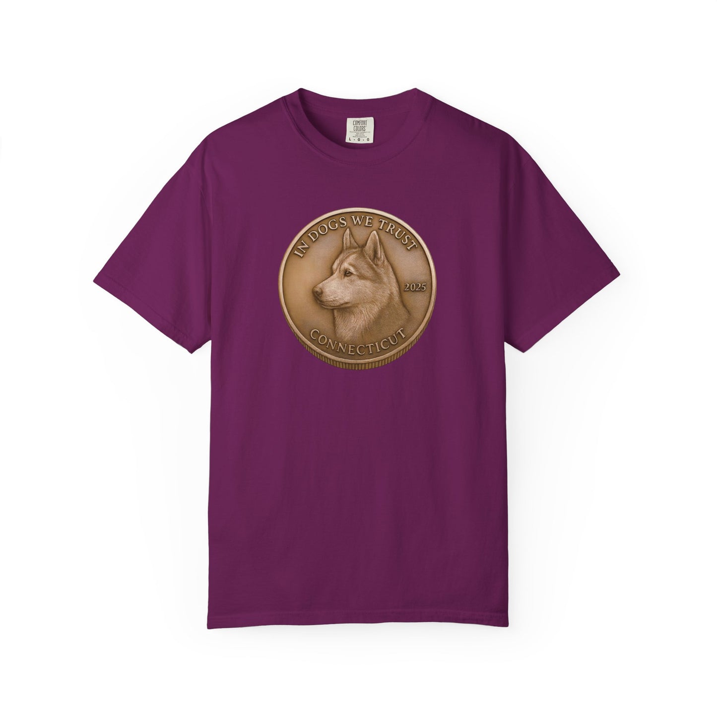 Connecticut State Coin T-Shirt Collection - Proud Dog Breed Illustrations