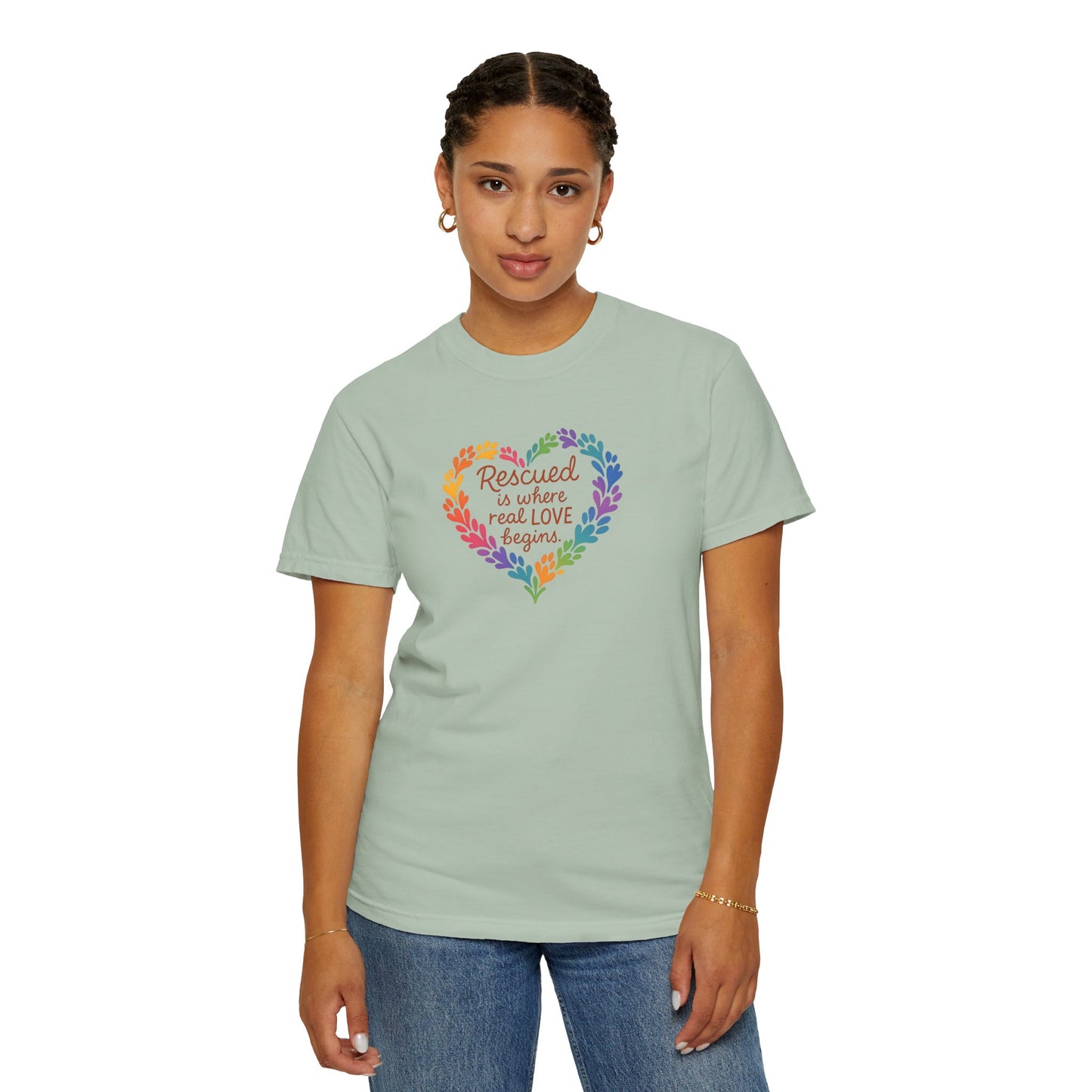 Heartwarming Rescue T-Shirt for Animal Lovers, Gift for Pet Owners, Adoption Day, Love Your Pet, Eco-Friendly Apparel