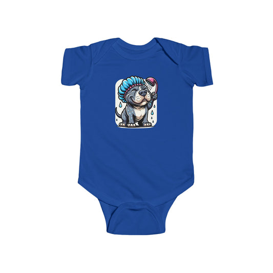 🛁 Splish Splash Pup – Colorful Baby Onesie