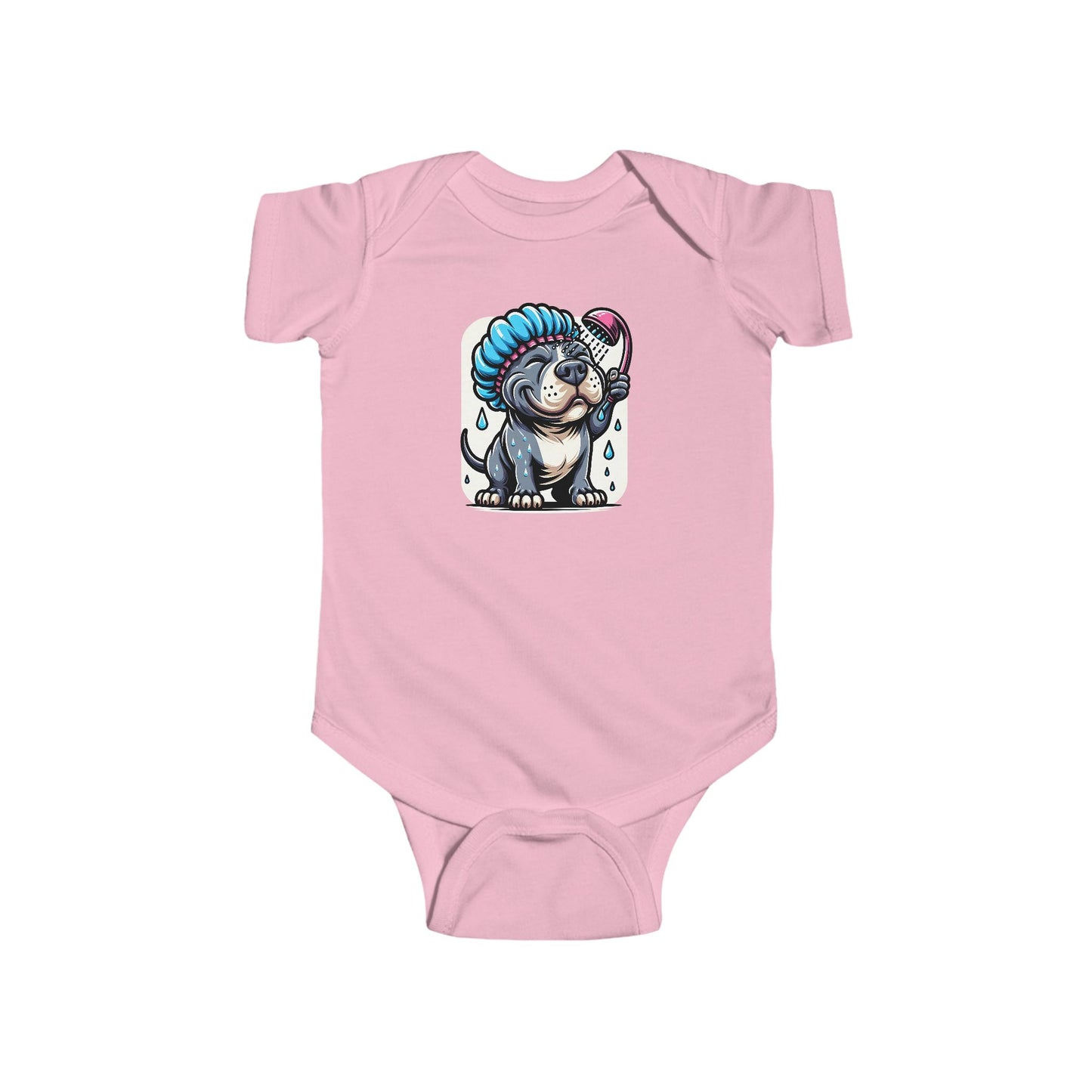 🛁 Splish Splash Pup – Colorful Baby Onesie